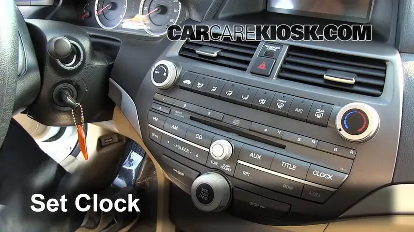 2011 Honda Accord LX 2.4L 4 Cyl. Clock